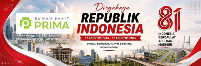 Iklan HUT ke-81 RI RS Prima Ternate